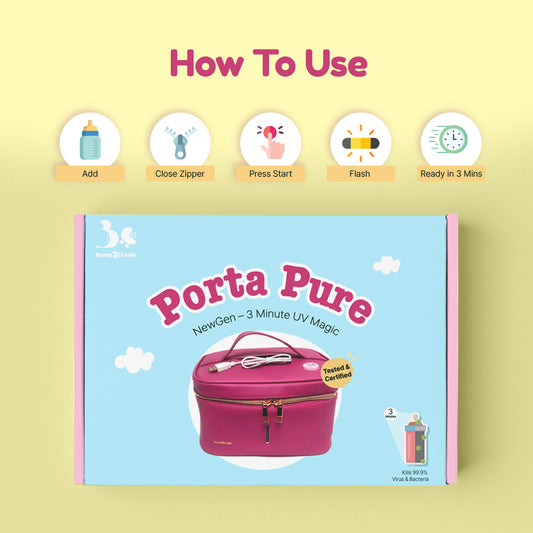 Porta Pure Portable UV Sterilizer for Bottles & More – Exclusive at Bump2Cradle
