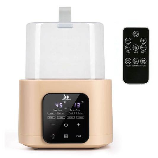 Bump2Cradle's PortaPure 6 in 1 Steam Sterilizer with Remote Control | Baby Bottle Sterilizer, Breast milk thawing ,Travel Friendly | For Bottles, Pump Parts & Baby accessories